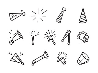 Party Blower line art icon party celebration design