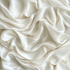 Obraz premium Creamy silk fabric draped in elegant folds