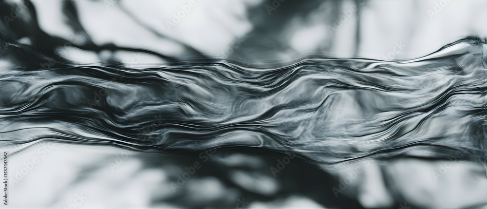 Wall mural abstract gray and white textured background with flowing organic shapes and patterns.
