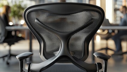 Modern ergonomic chair, back view