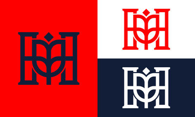 Letter H tulip logo.