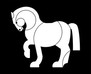 Horse silhouette. Animal logo.