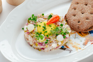 restaurant food on a white background. photos for the menu
