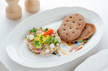 restaurant food on a white background. photos for the menu