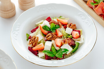 restaurant food on a white background. photos for the menu
