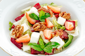 restaurant food on a white background. photos for the menu