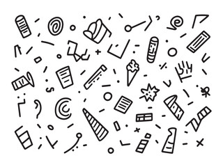 Party Confetti Pack line art icon vector design