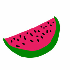 slice of watermelon illustration
