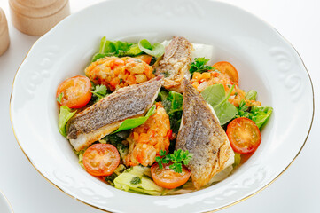 restaurant food on a white background. photos for the menu