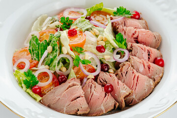 restaurant food on a white background. photos for the menu