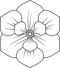 Magnolia flower outline vector