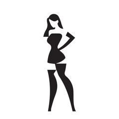 Young cowgirl cute pretty women's fashion in vector art