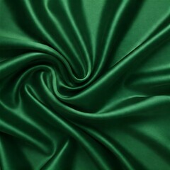 Obraz premium Shining emerald green silk fabric smooth folds