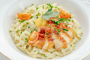 restaurant food on a white background. photos for the menu