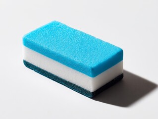 dry erase eraser with foam grip, isolated on white background, minimal product shot, soft shadows