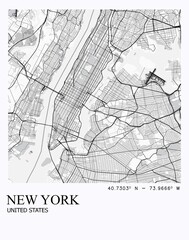 New York City Minimalist Map