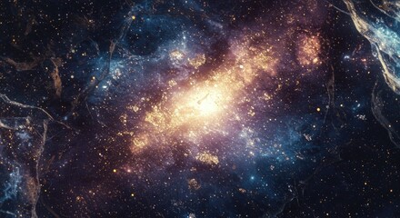 Obraz premium Cosmic Galaxy Nebula with Vibrant Colors and Astronomical Beauty 