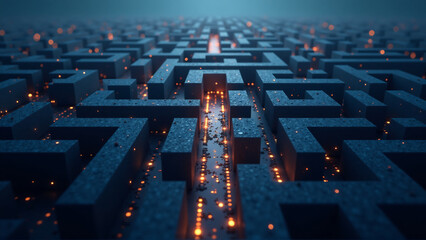 Obraz premium The Data Maze: Navigating the Labyrinth of Regulations