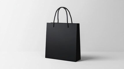 Black paper shopping bag