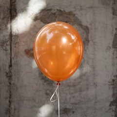 orange balloon on the wall