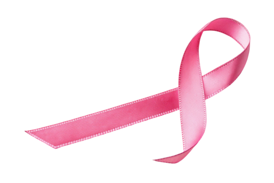 The pink satin ribbon, a symbol of breast cancer awareness and love, often appears as a gift bow during the holiday season to promote support - Powered by Adobe