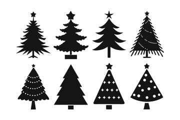 Obraz premium Elegant Christmas Tree Silhouette Designs