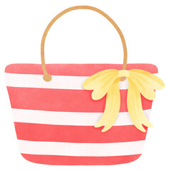 Red bag with white lines