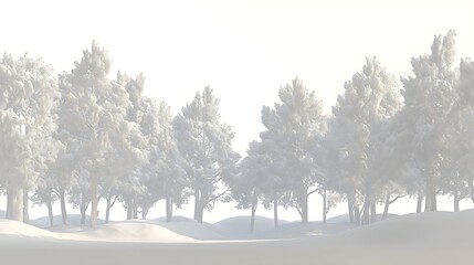 Winter forest landscape background