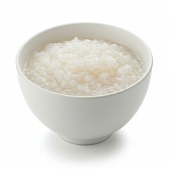Delicious, Creamy Rice Porridge in a White Bowl
