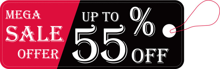 Mega sale offer icon.Sale tags and labels,promotion banner. Big and mega sale offer discount promotion. Flat sale Vector Illustration. label collection suitable for design promotion media.