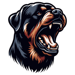 Rottweiler vector and illustrations isolated on white background