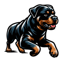 Rottweiler vector and illustrations isolated on white background
