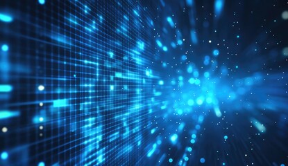 Naklejka premium Digital Matrix Tunnel