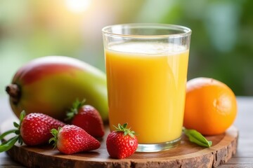 Coconut Water and Fruit Breakfast