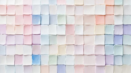 Pastel-toned square tiles in a grid pattern