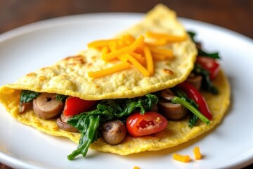 Flavorful Veggie & Cheese Omelet