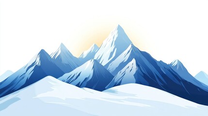 Majestic snow-capped mountains