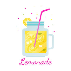 vector illustration of a lemonade drink