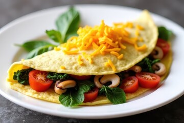 Omelette with Vegetables and Cheese