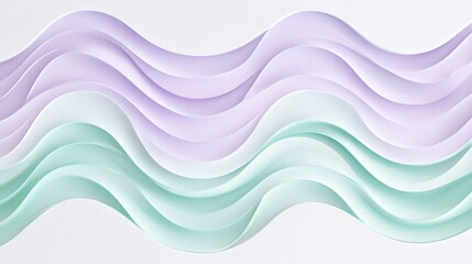 Abstract wavy lines in pastel colors