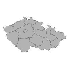 Czech republic map symbol shape, travel web flat concept icon vector illustration .