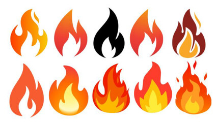 This fire flame vector icon features a bold, stylized flame with smooth curves and vibrant gradients, symbolizing energy, passion, and intensity — perfect for logos, apps, and creative designs.

