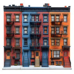 Colorful multicolored building facade image