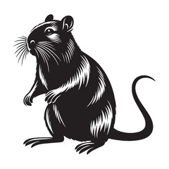 Streamlined agouti silhouette vector optimized for efficient brand communication – agouti silhouette – agouti vector – agouti illustration – silhouette of agouti

