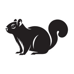 Sculptural agouti silhouette vector perfect for artistic visual concepts – agouti silhouette – agouti vector – agouti illustration – silhouette of agouti

