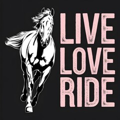 horse and rider t-shirt design