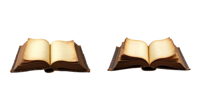 open ancient book (png)