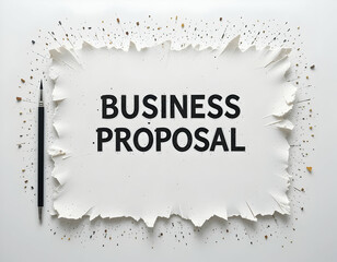 Business Proposal on Decorative Paper with Pen