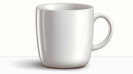 Fototapeta premium white mug isolated on white