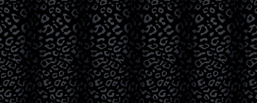 Black Leopard Print Seamless Pattern &ndash; 8K Pantone Style